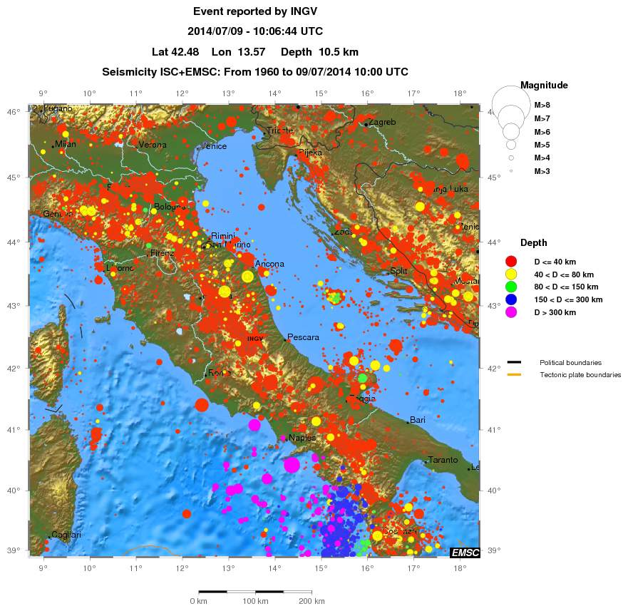 regional historical seismicity