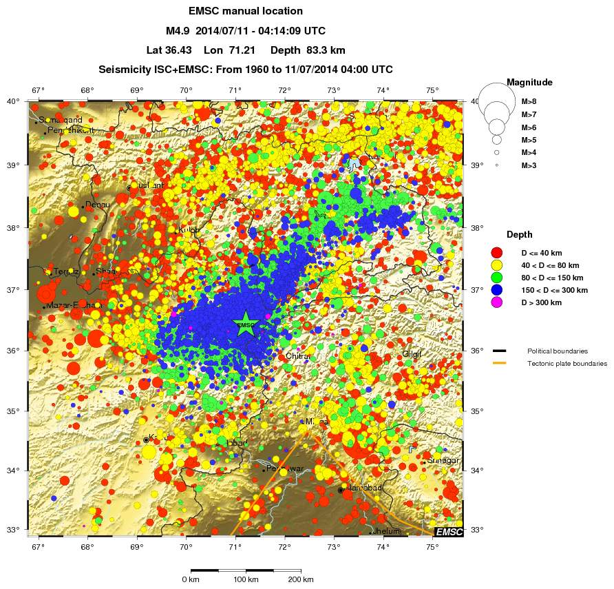 regional historical seismicity