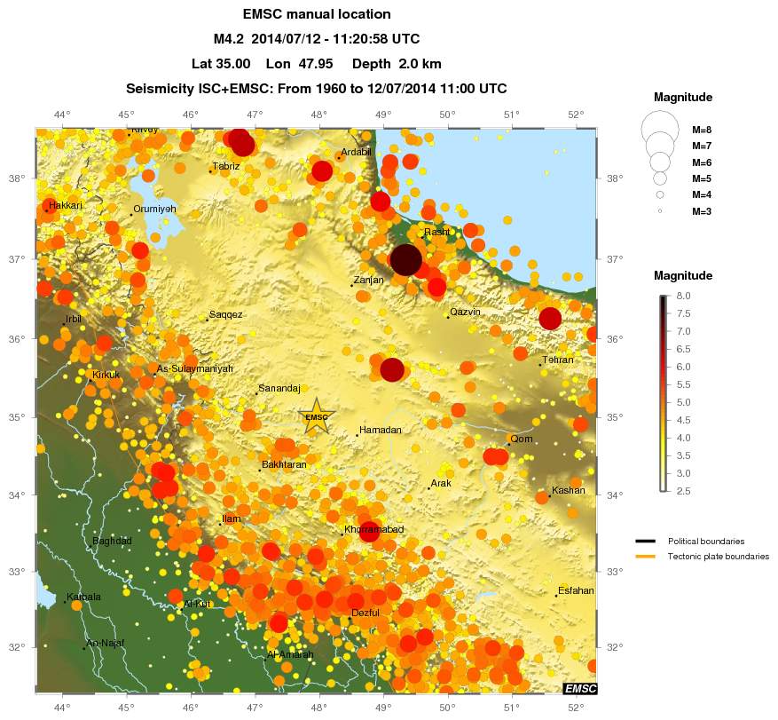 regional magnitude historical seismicity