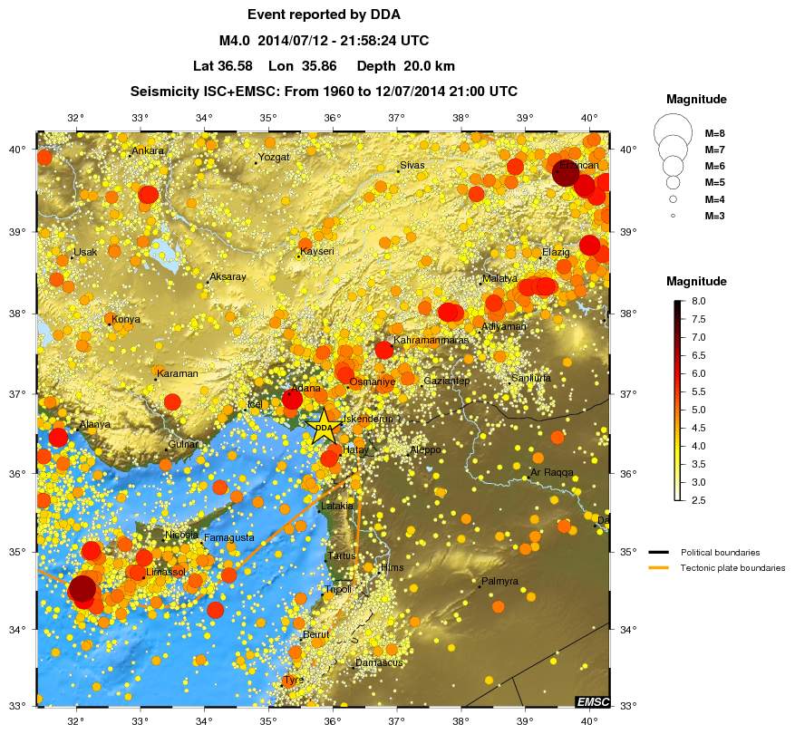 regional magnitude historical seismicity