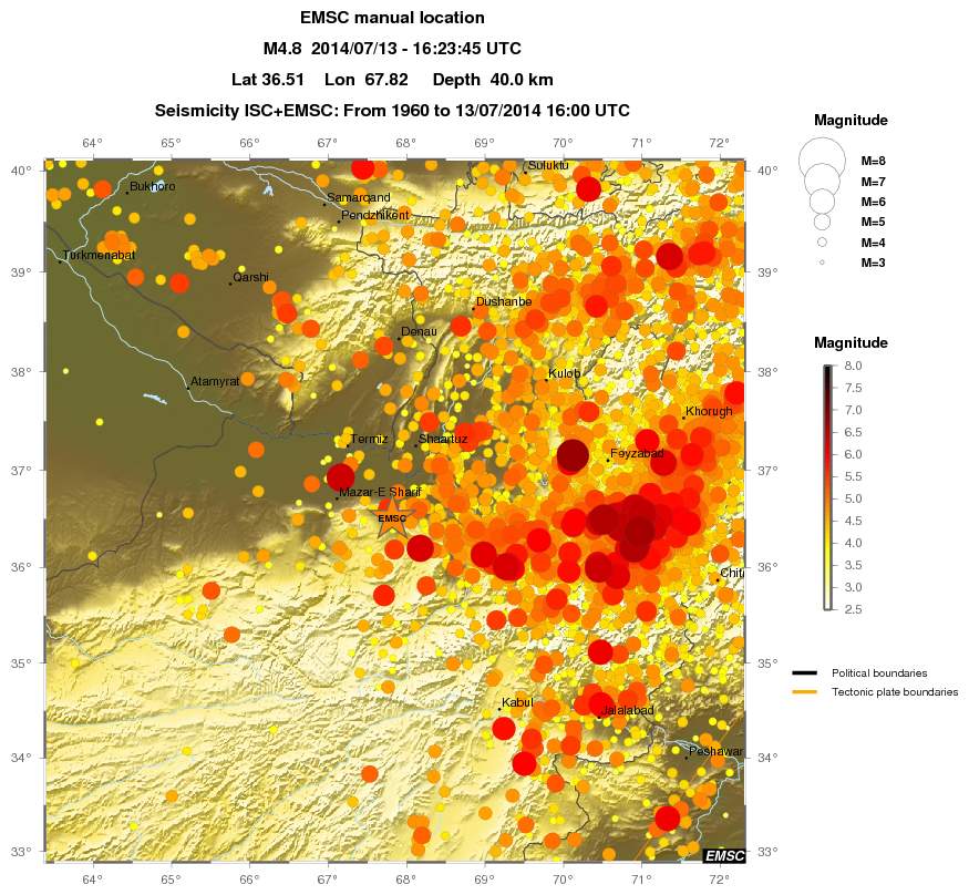 regional magnitude historical seismicity