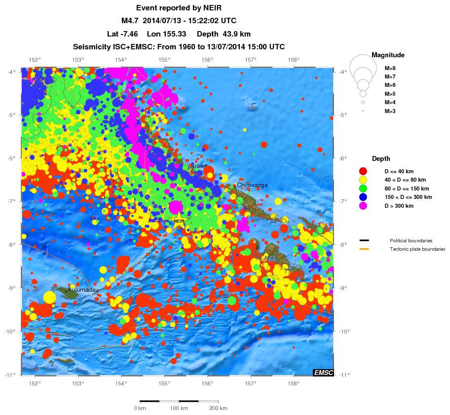 regional historical seismicity