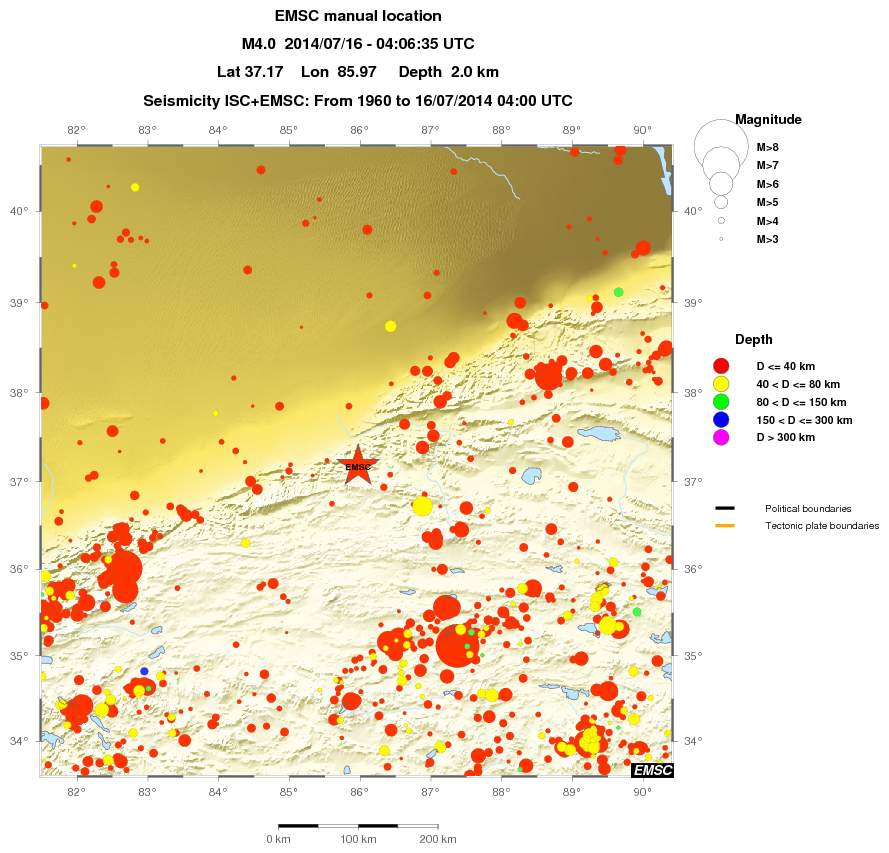 regional historical seismicity
