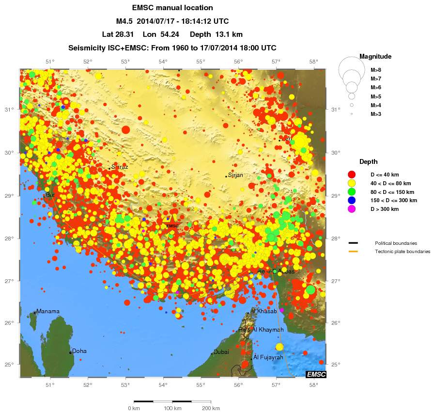 regional historical seismicity