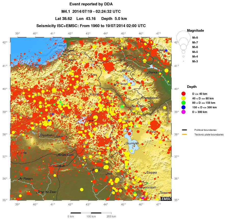 regional historical seismicity