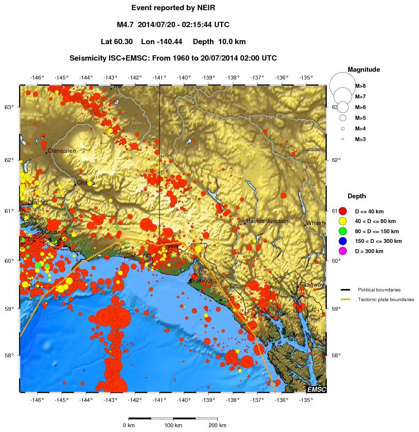 regional historical seismicity