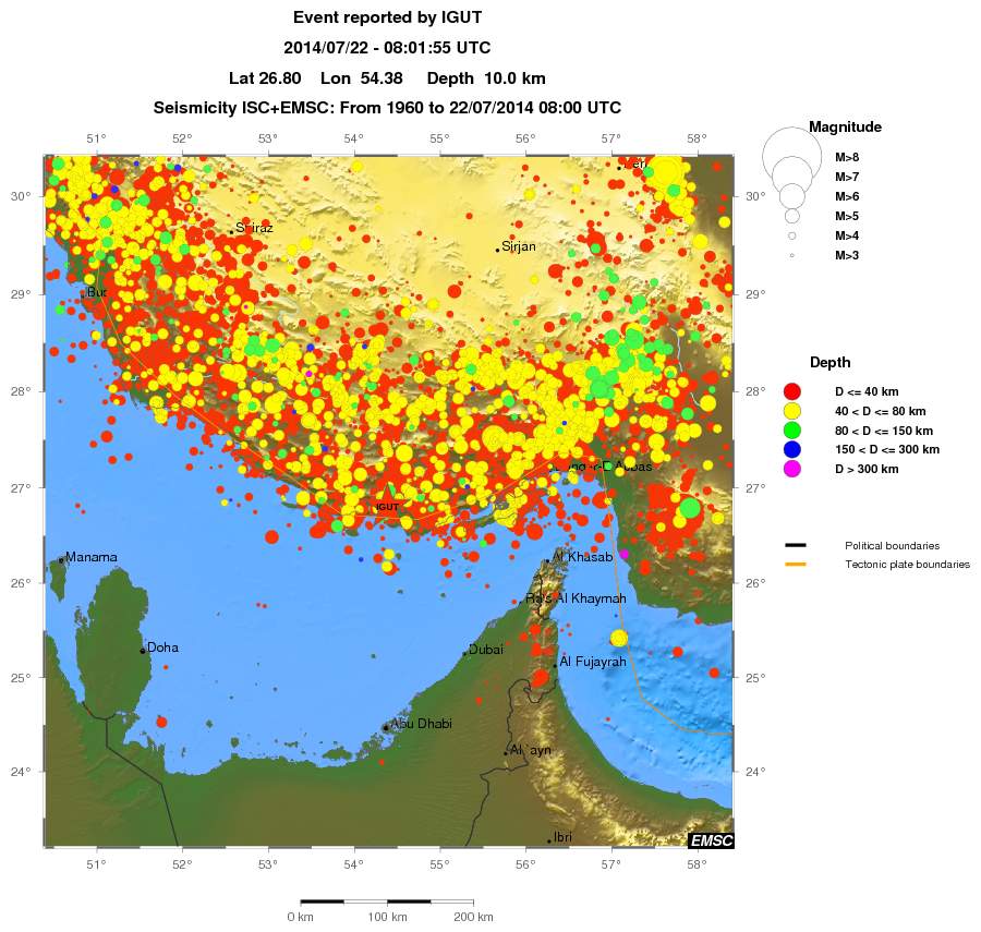regional historical seismicity