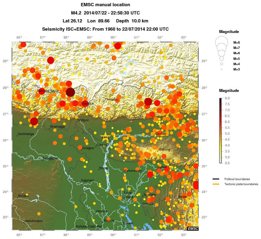 regional magnitude historical seismicity