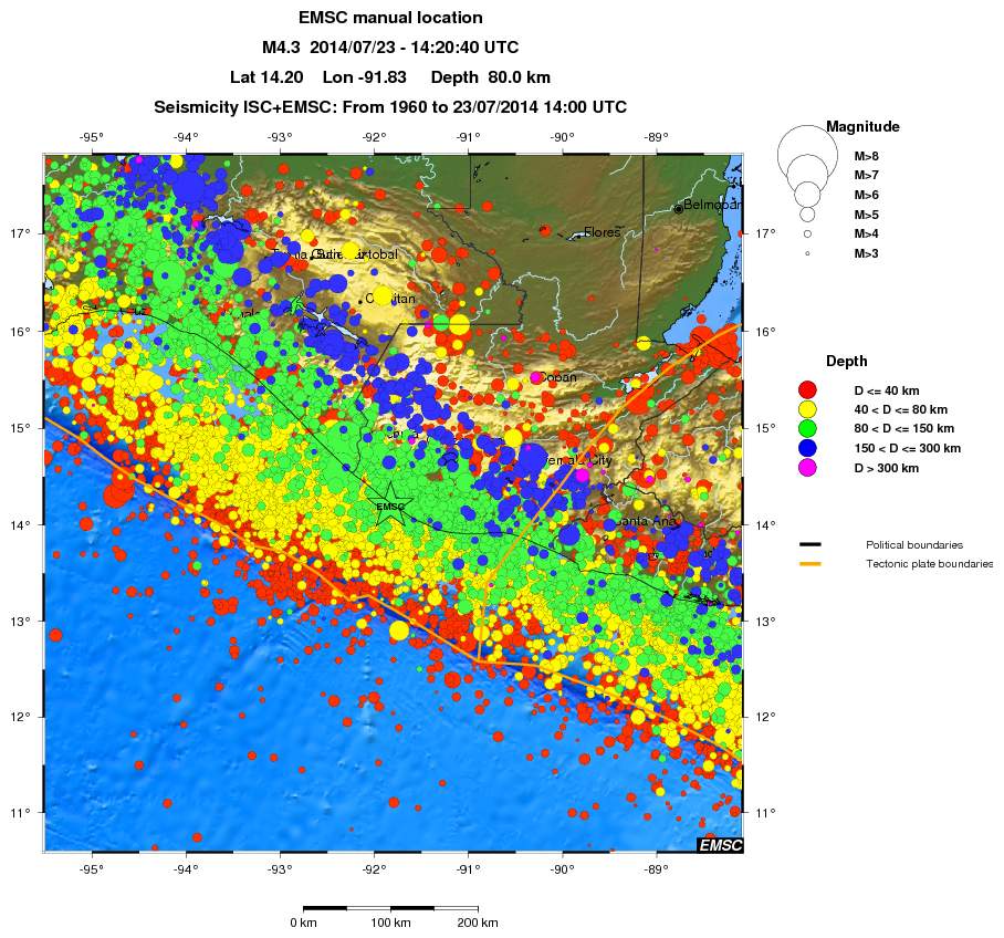 regional historical seismicity