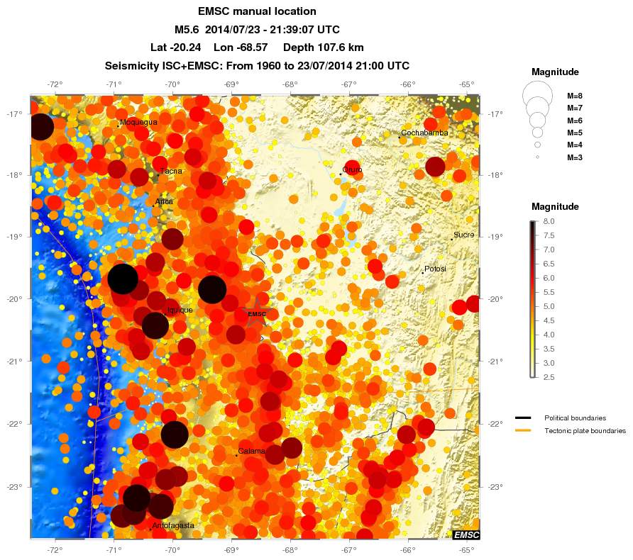 regional magnitude historical seismicity