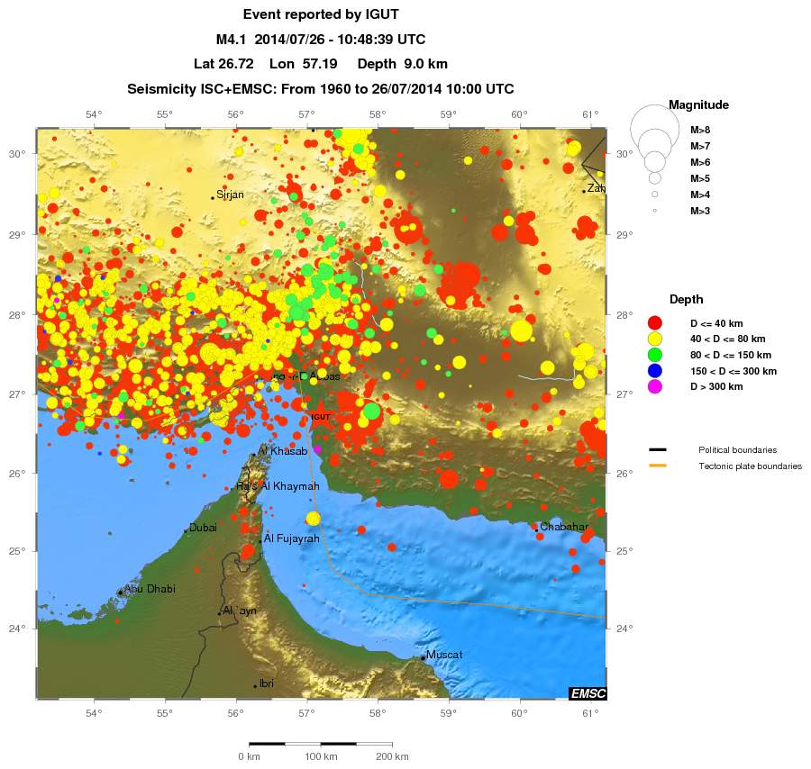regional historical seismicity