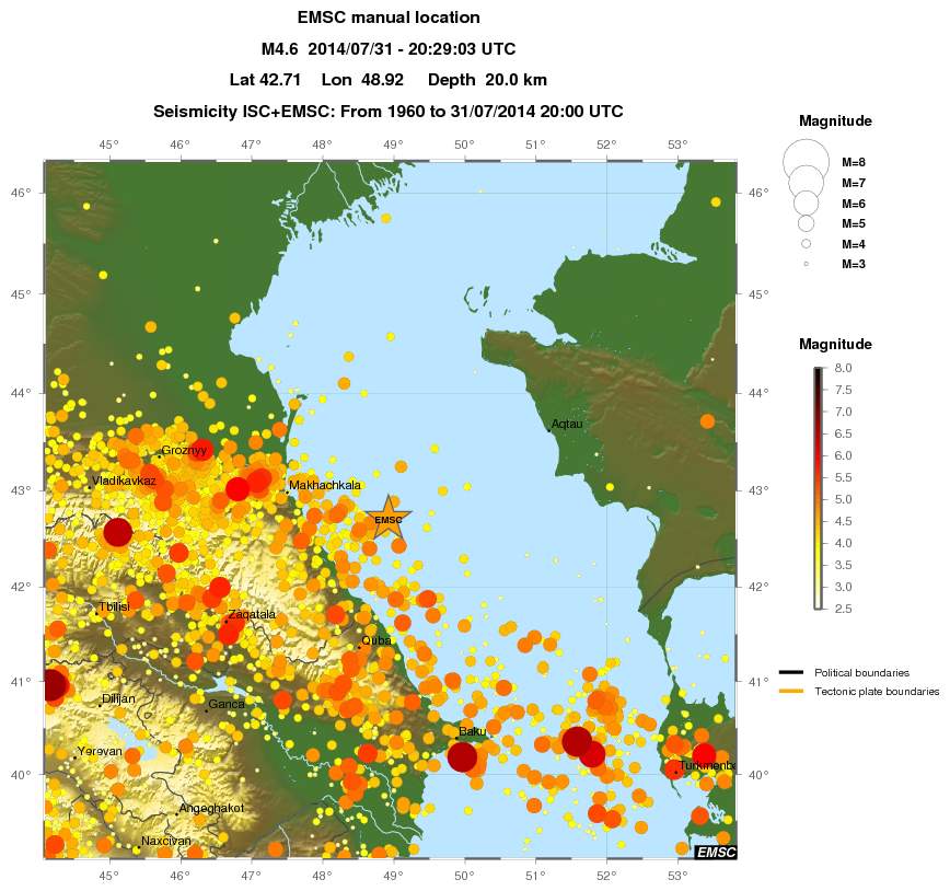 regional magnitude historical seismicity