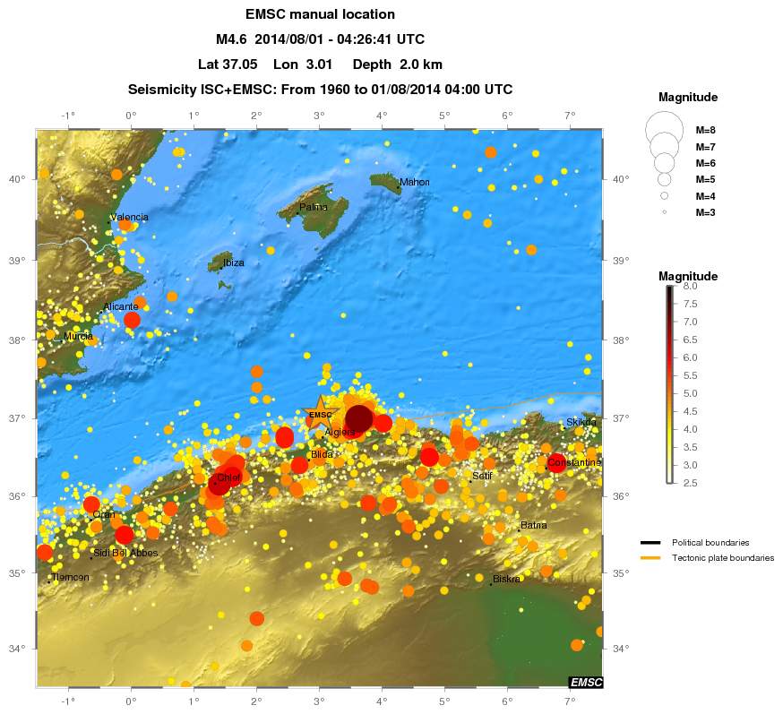 regional magnitude historical seismicity