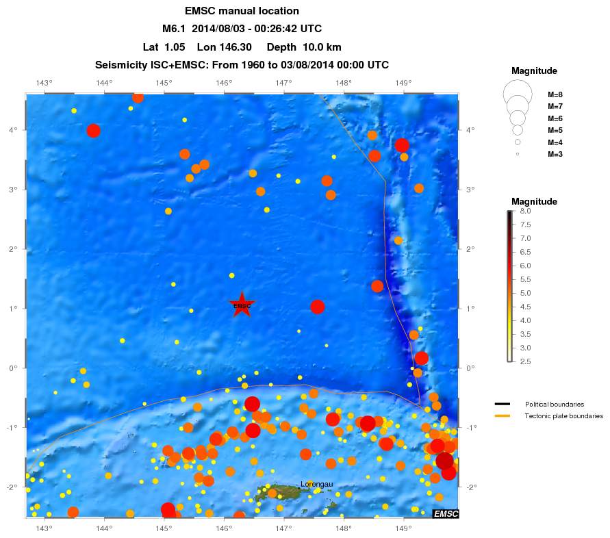 regional magnitude historical seismicity