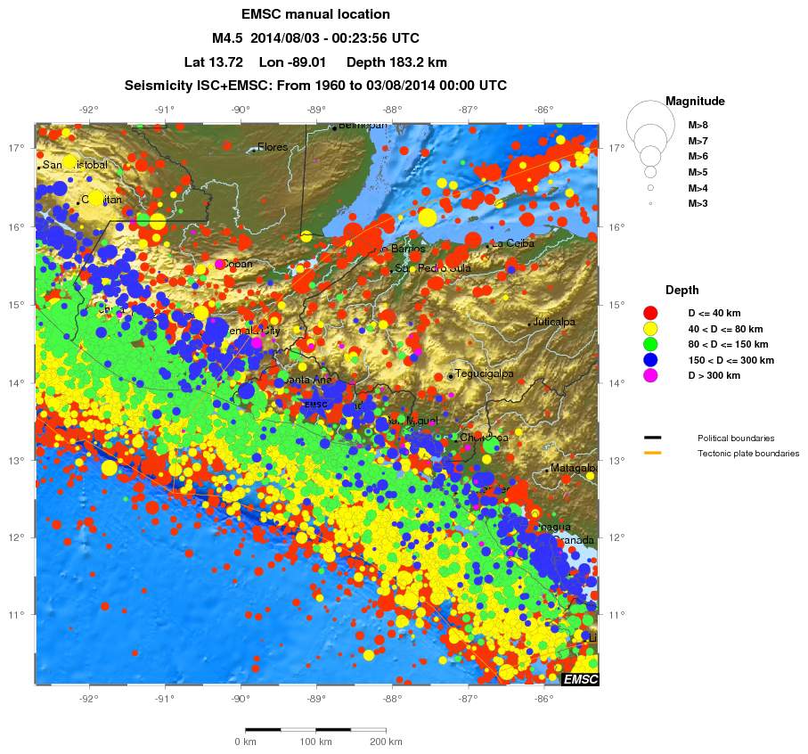 regional historical seismicity