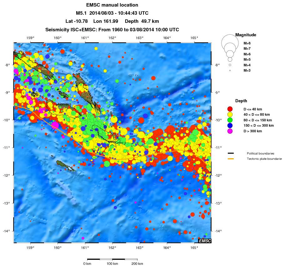 regional historical seismicity