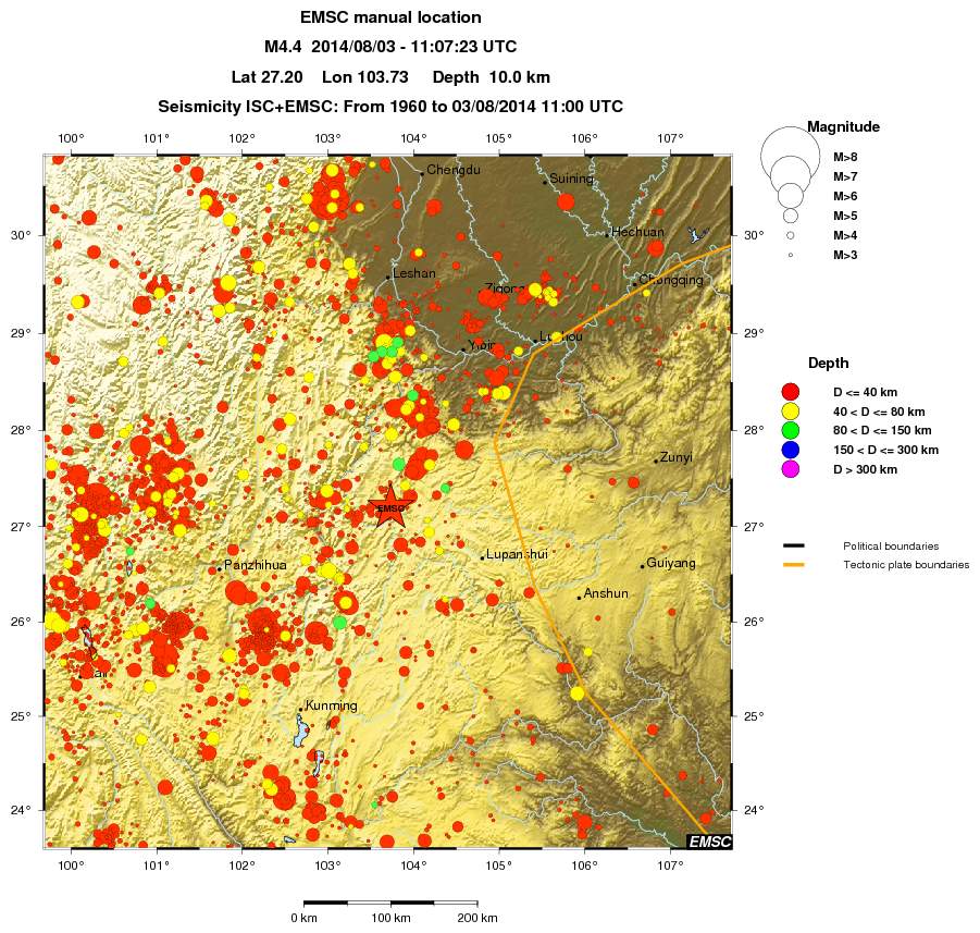 regional historical seismicity