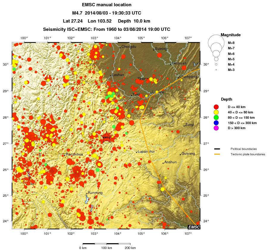 regional historical seismicity