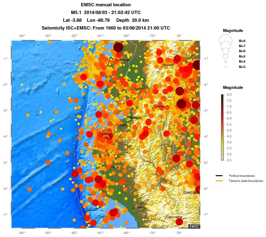 regional magnitude historical seismicity
