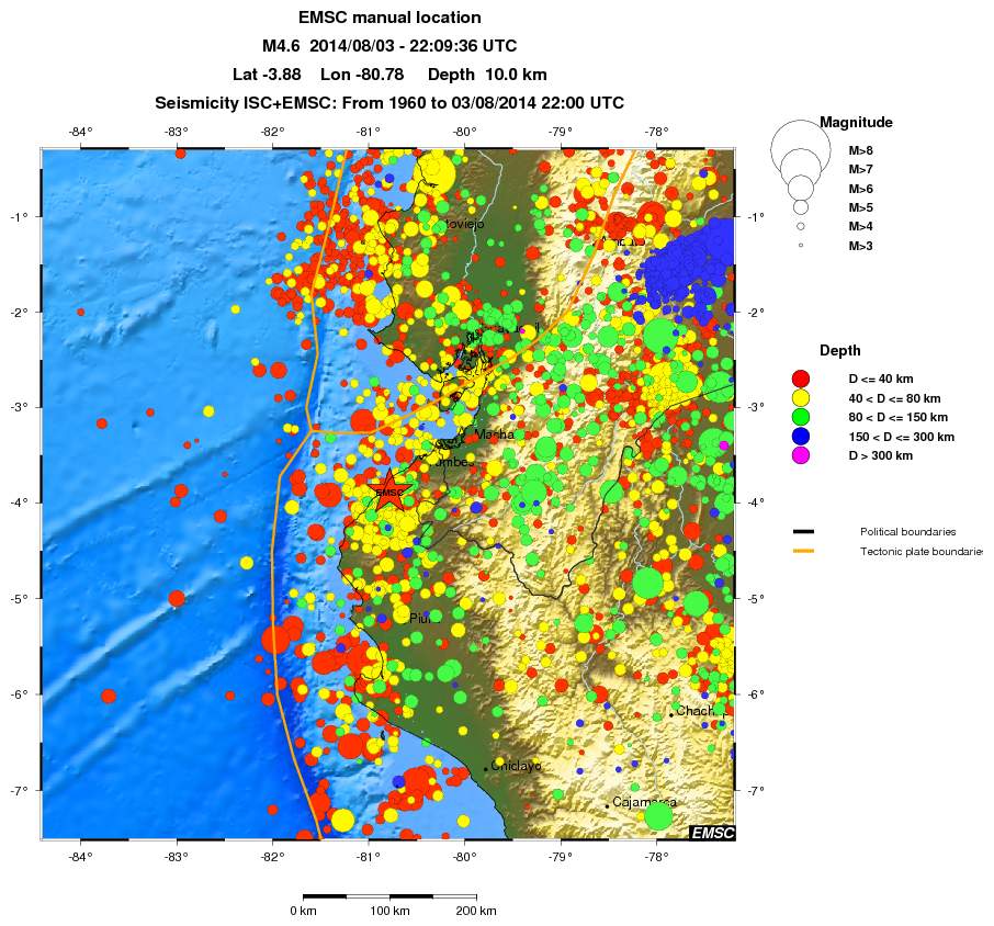 regional historical seismicity
