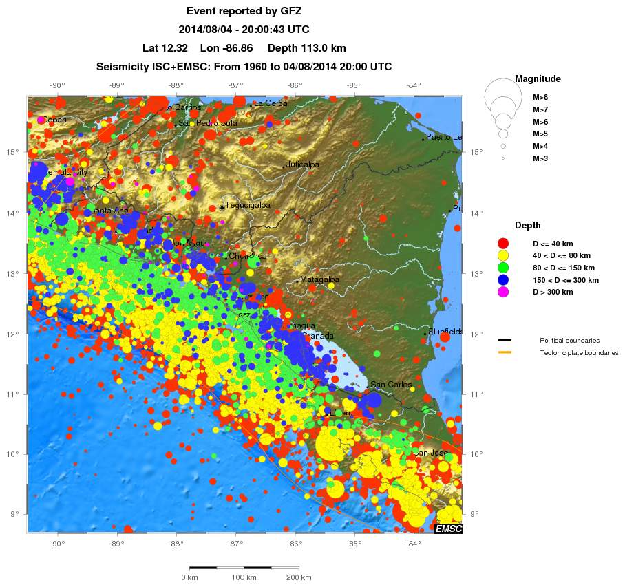 regional historical seismicity
