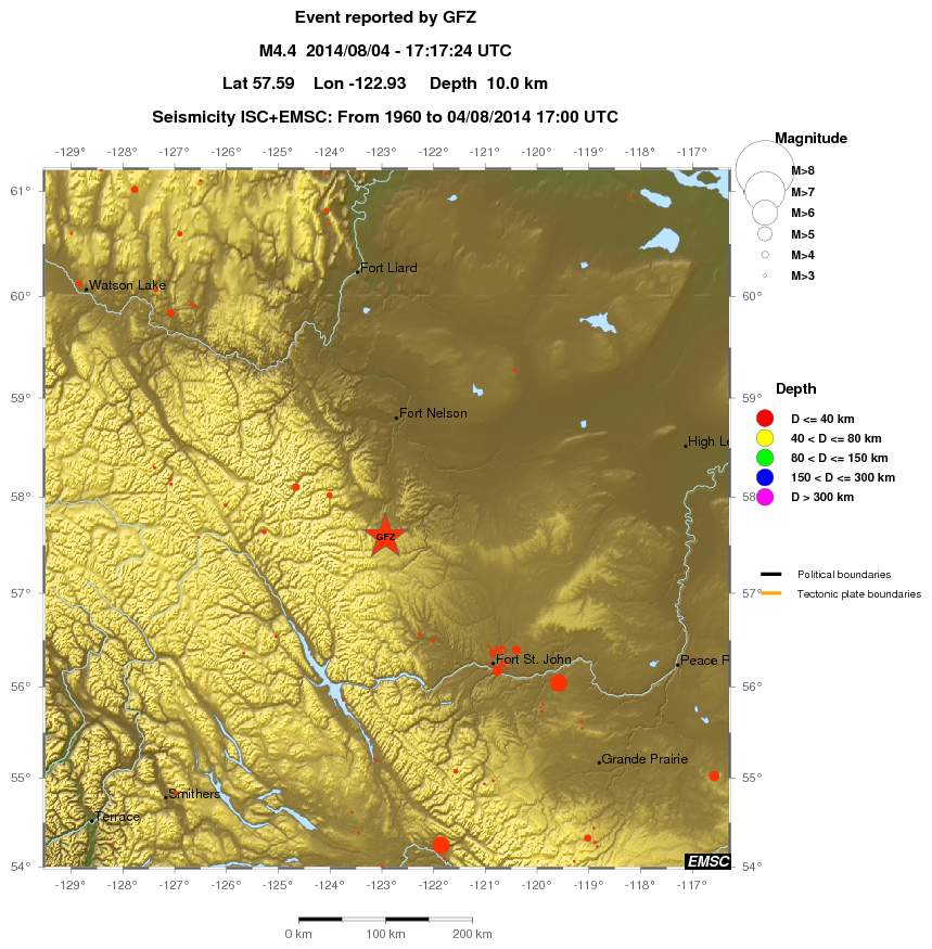 regional historical seismicity
