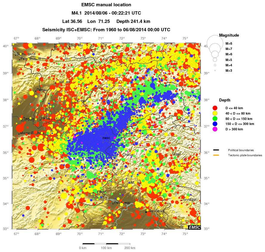 regional historical seismicity
