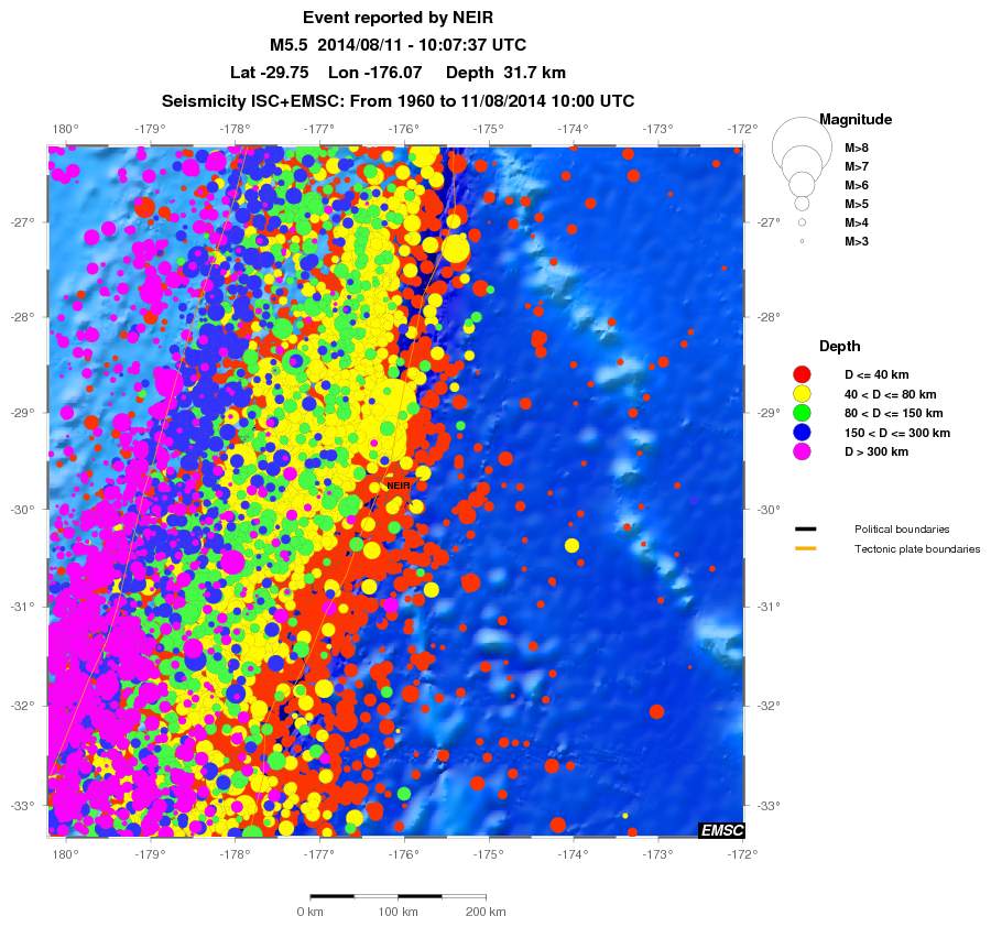 regional historical seismicity