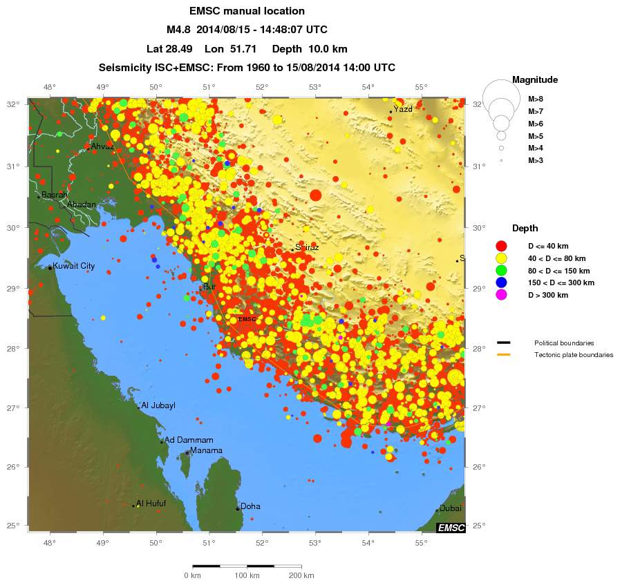 regional historical seismicity