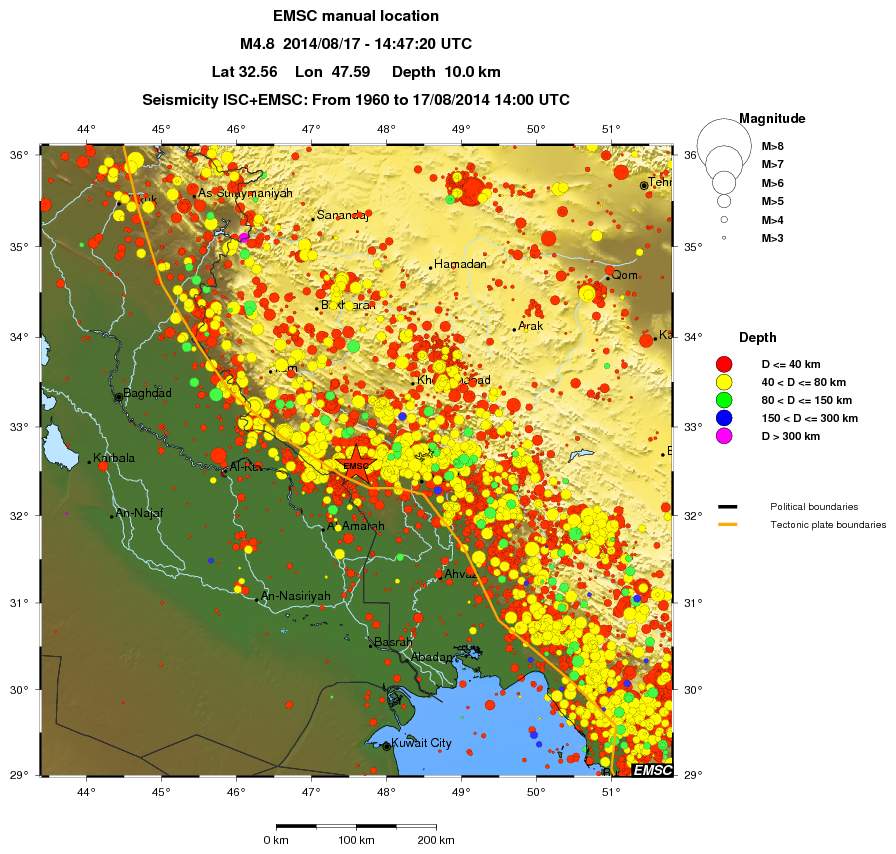 regional historical seismicity