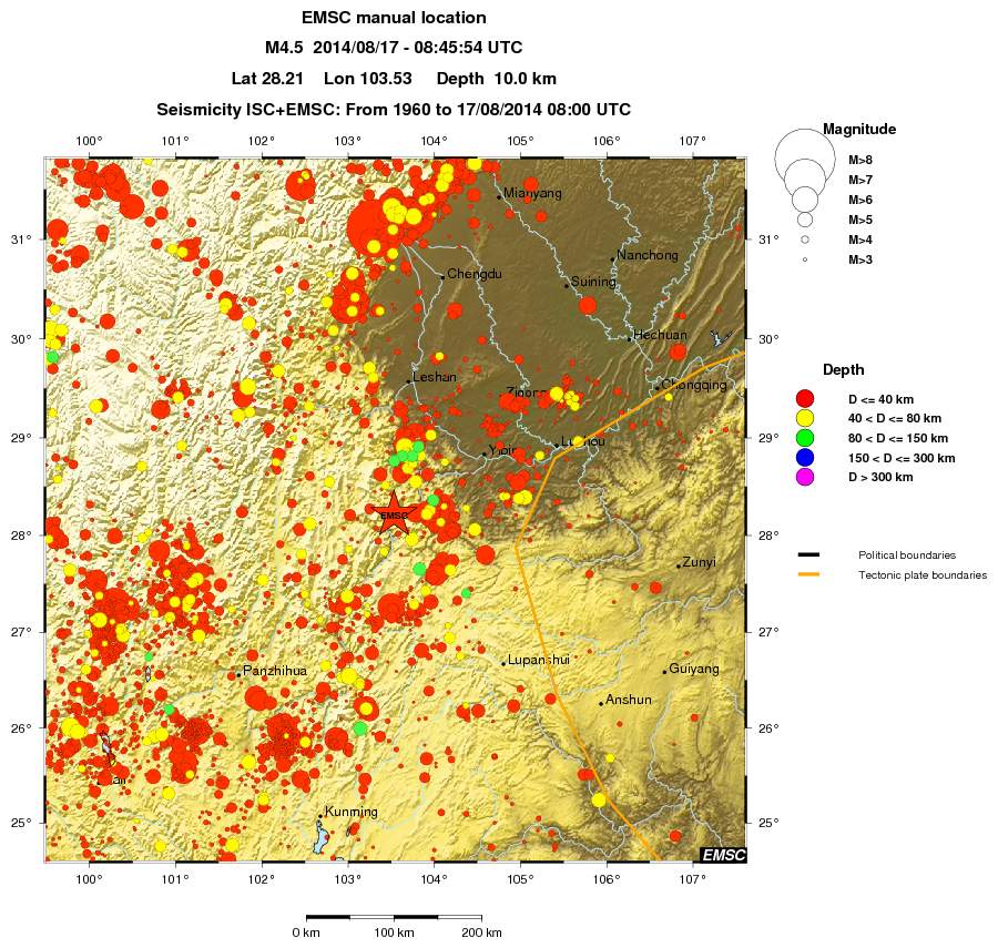 regional historical seismicity