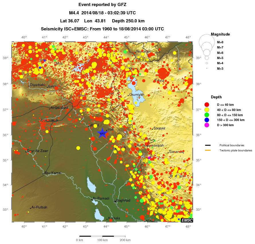 regional historical seismicity