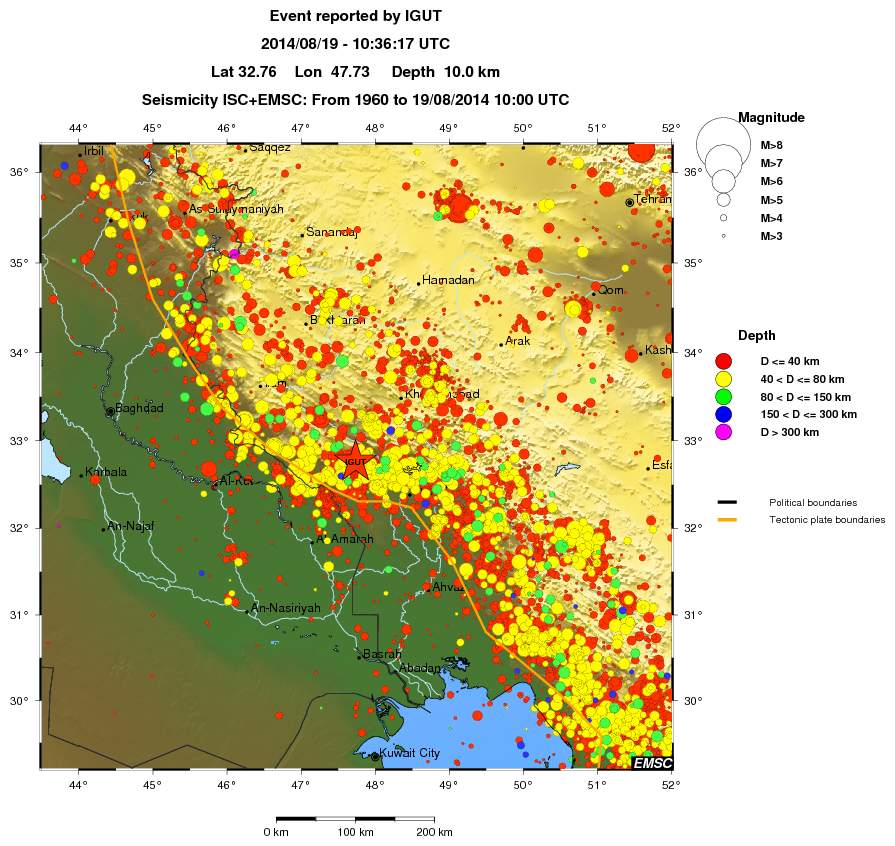 regional historical seismicity
