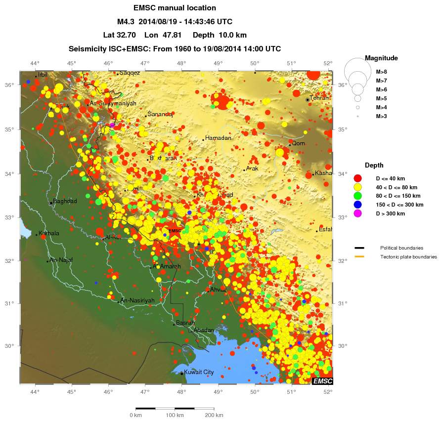 regional historical seismicity