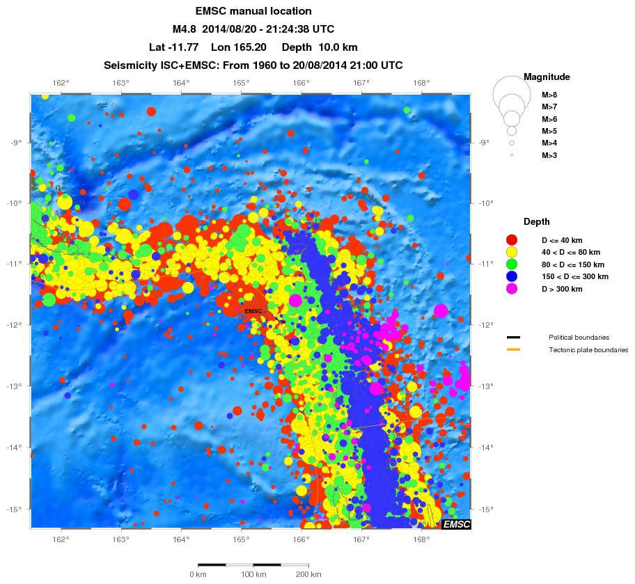 regional historical seismicity