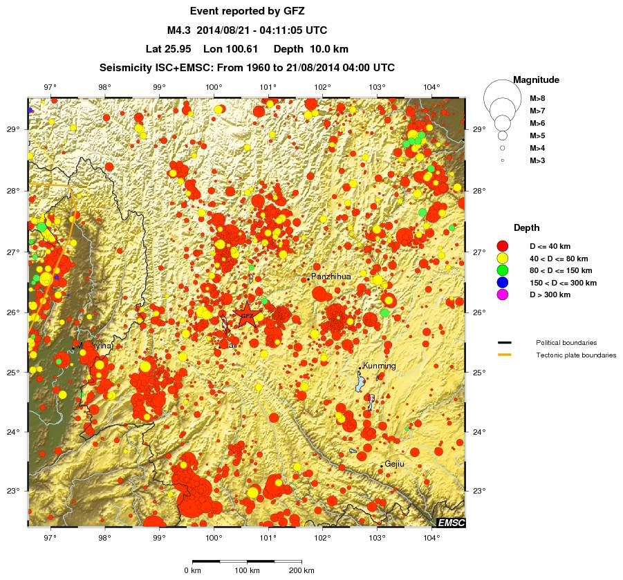 regional historical seismicity
