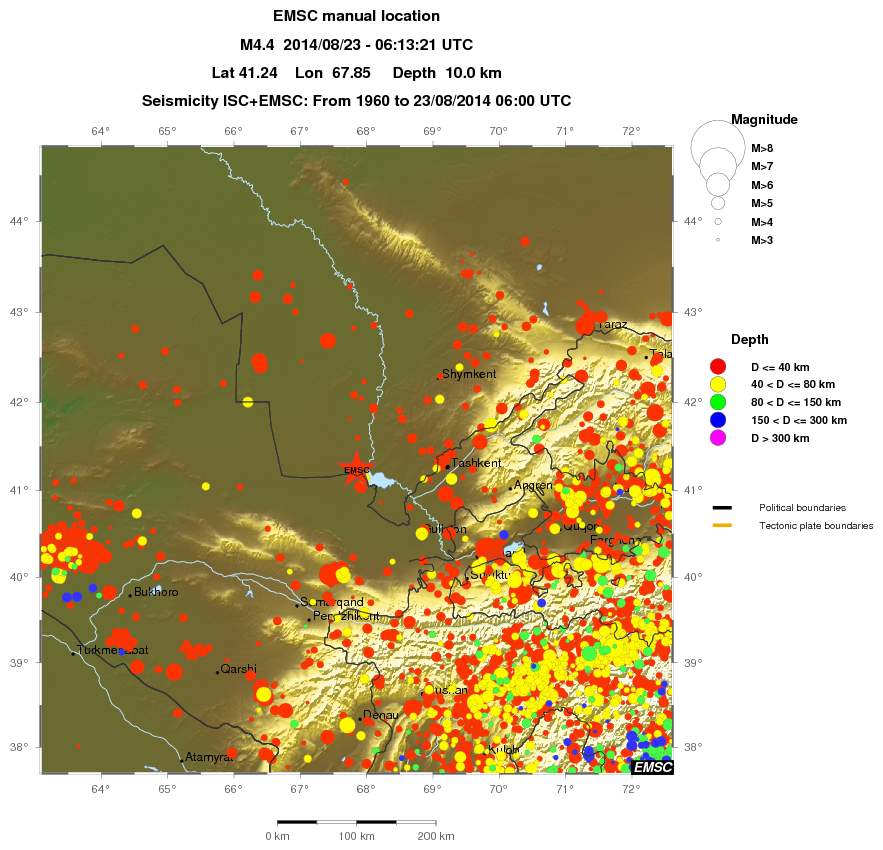 regional historical seismicity