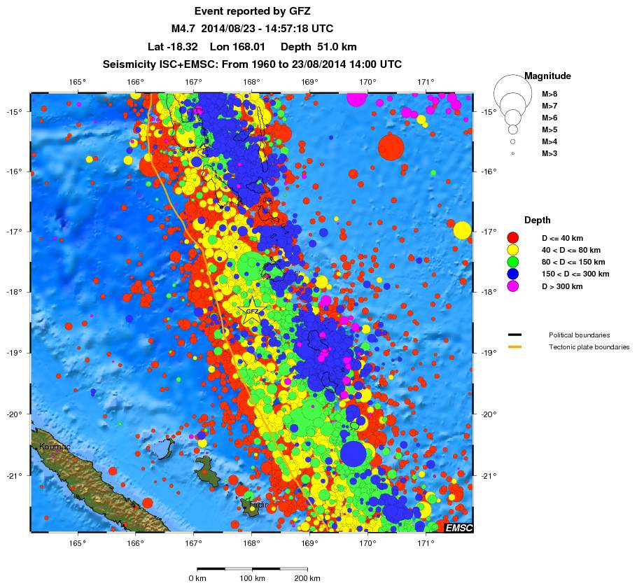 regional historical seismicity