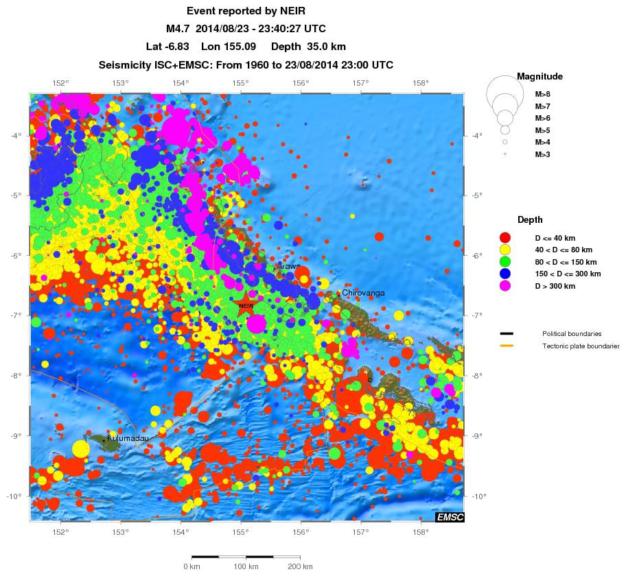 regional historical seismicity