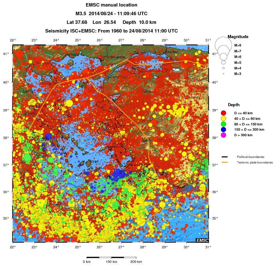 regional historical seismicity