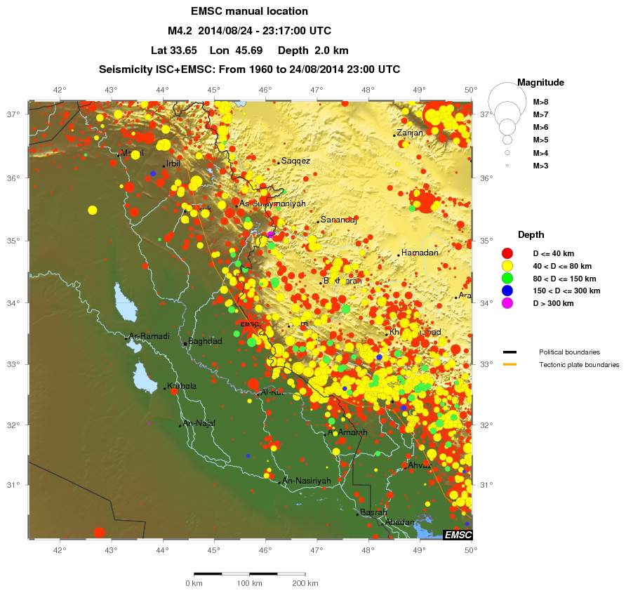 regional historical seismicity
