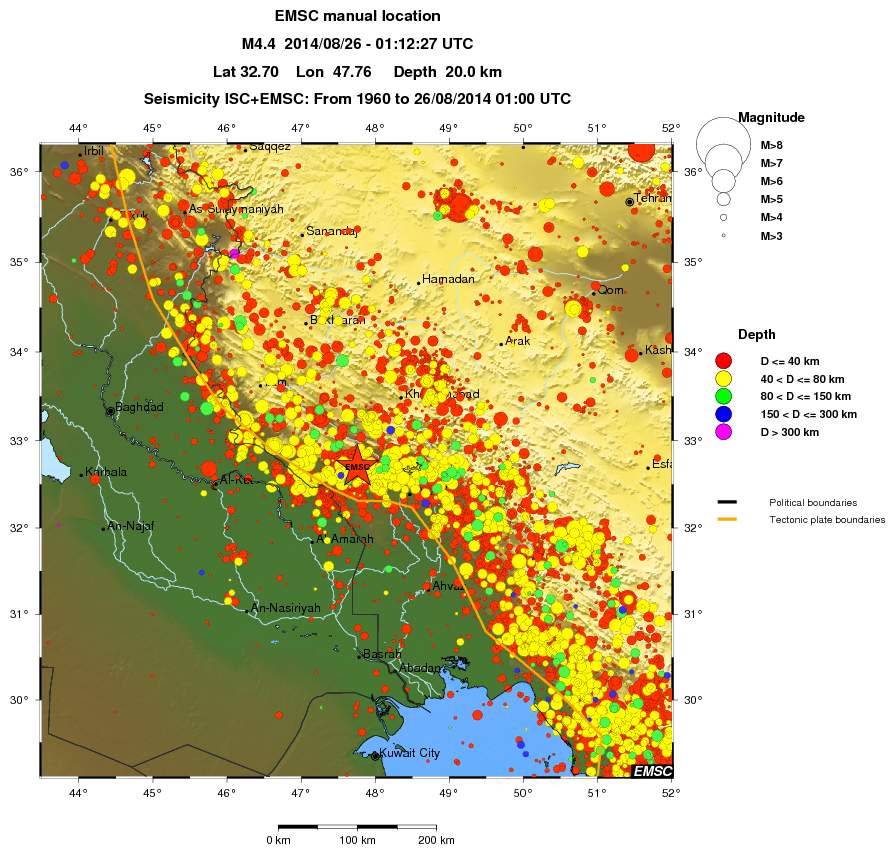 regional historical seismicity