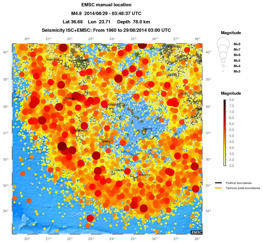 regional magnitude historical seismicity
