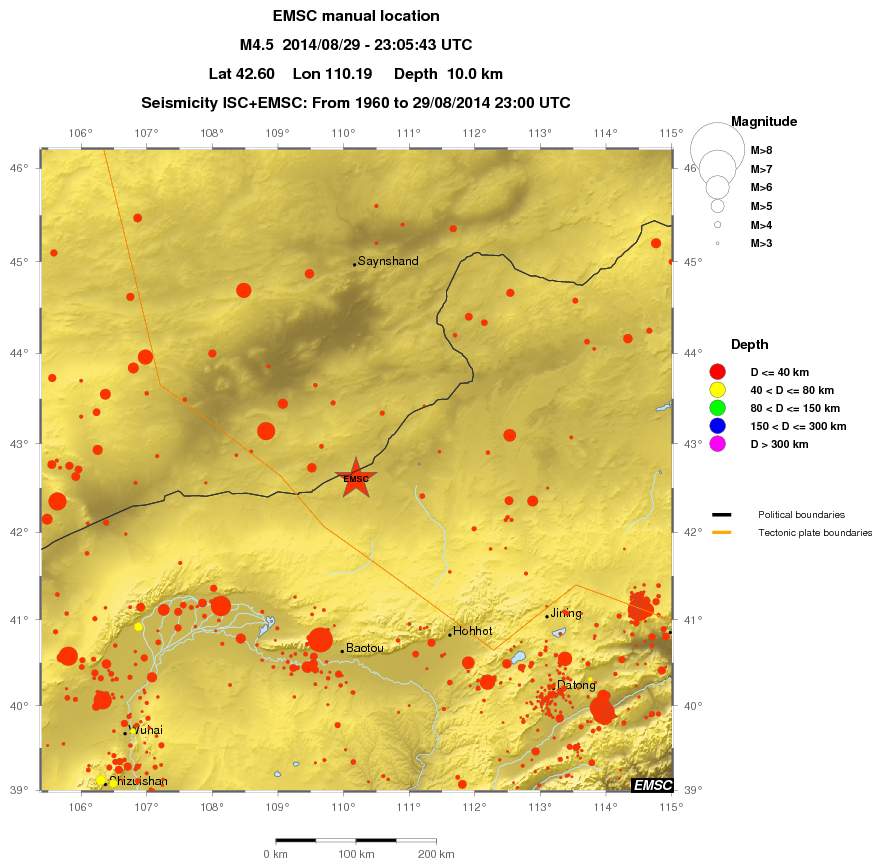 regional historical seismicity