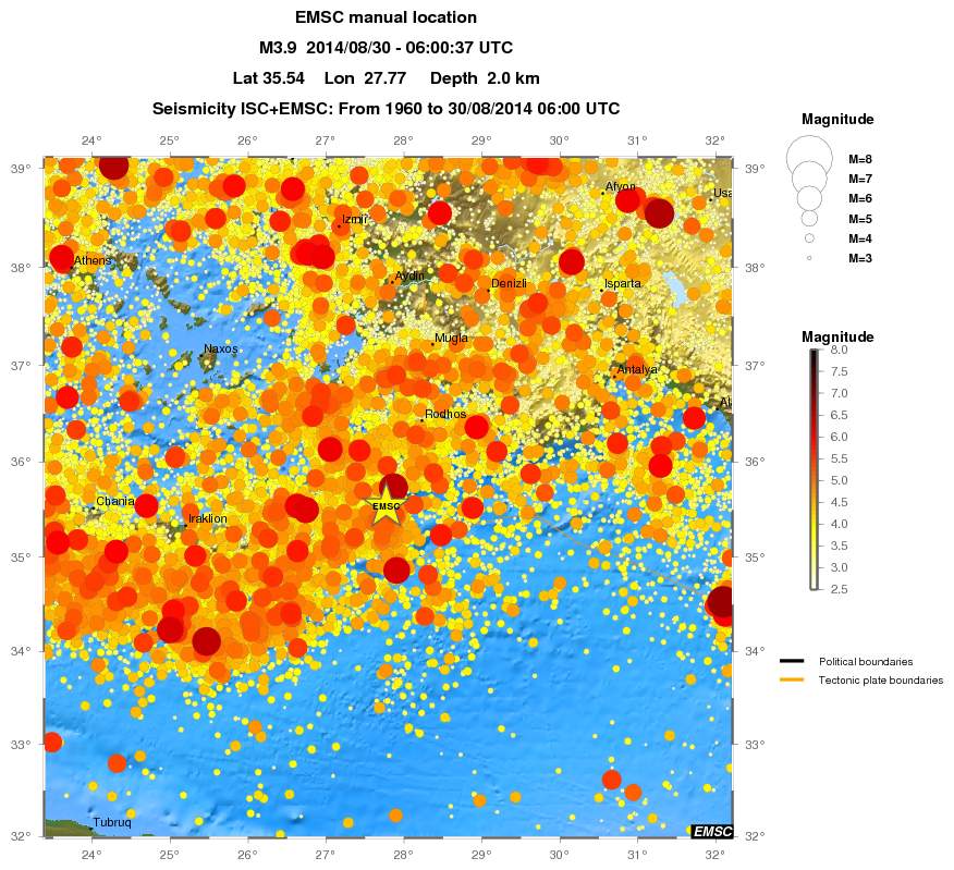 regional magnitude historical seismicity