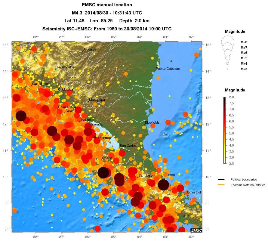 regional magnitude historical seismicity