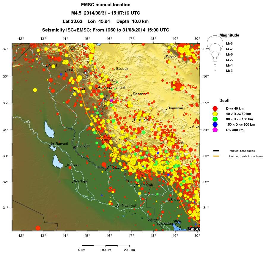 regional historical seismicity