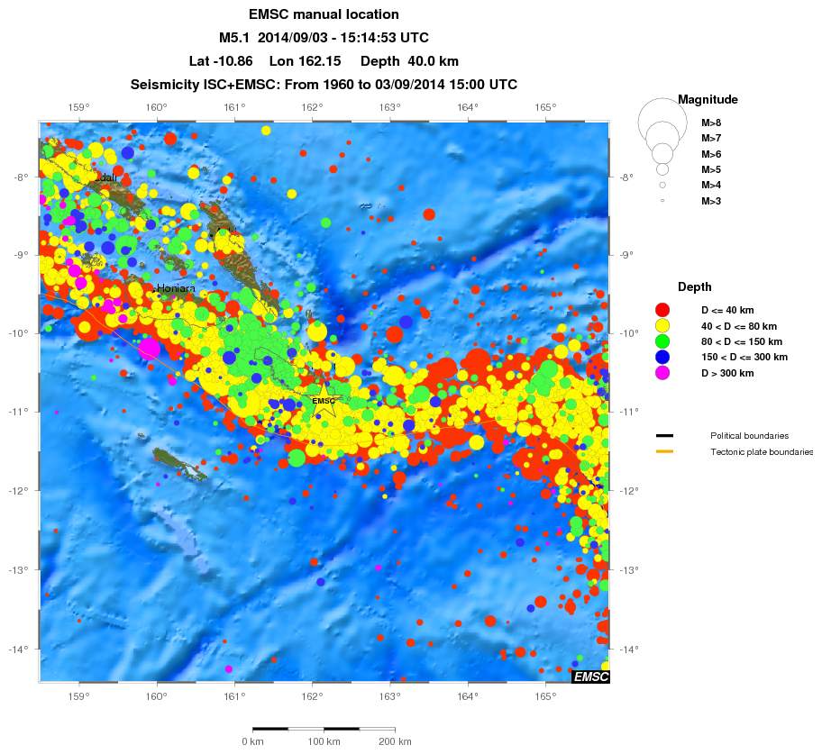 regional historical seismicity