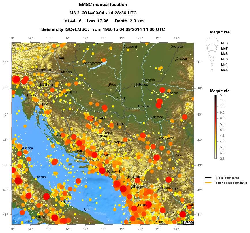 regional magnitude historical seismicity