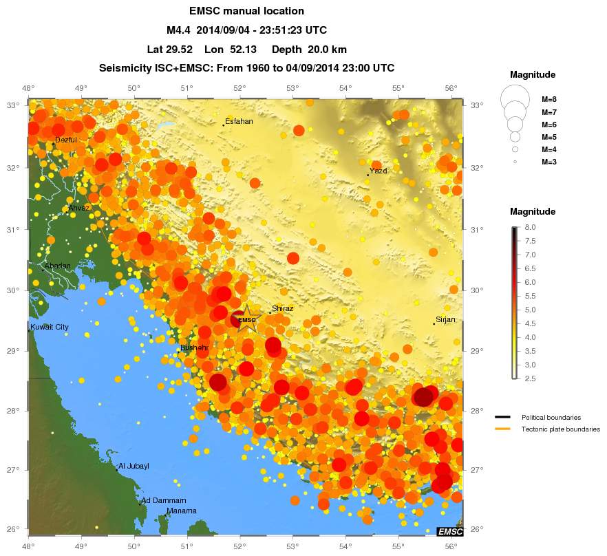 regional magnitude historical seismicity